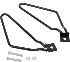 Motorcycle Saddle Bag Bracket, Motorcycle Universal Modification Saddle Bag Side Support Luggage Rack Black Travel Bag Bracket