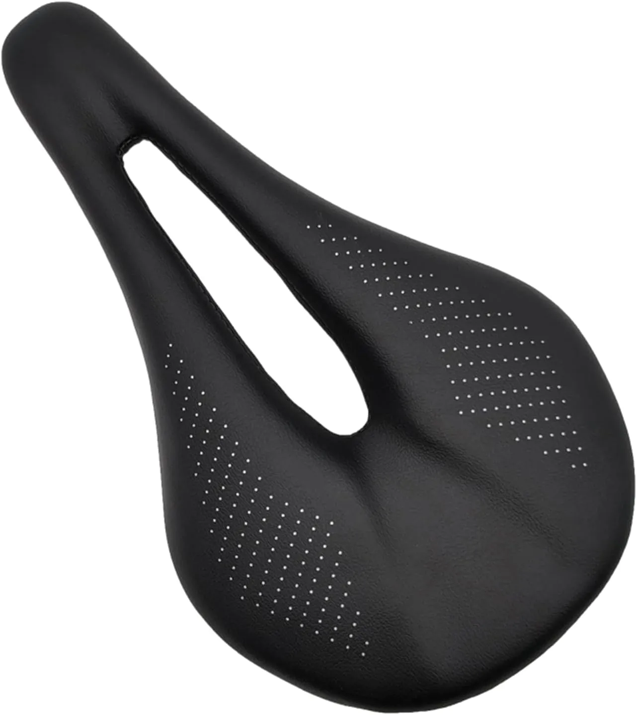 Mountain Road Bike Seat Saddle Leather Carbon Fiber Bike Seat Shock Absorbing Bike Saddle for Road and Mountain Bike