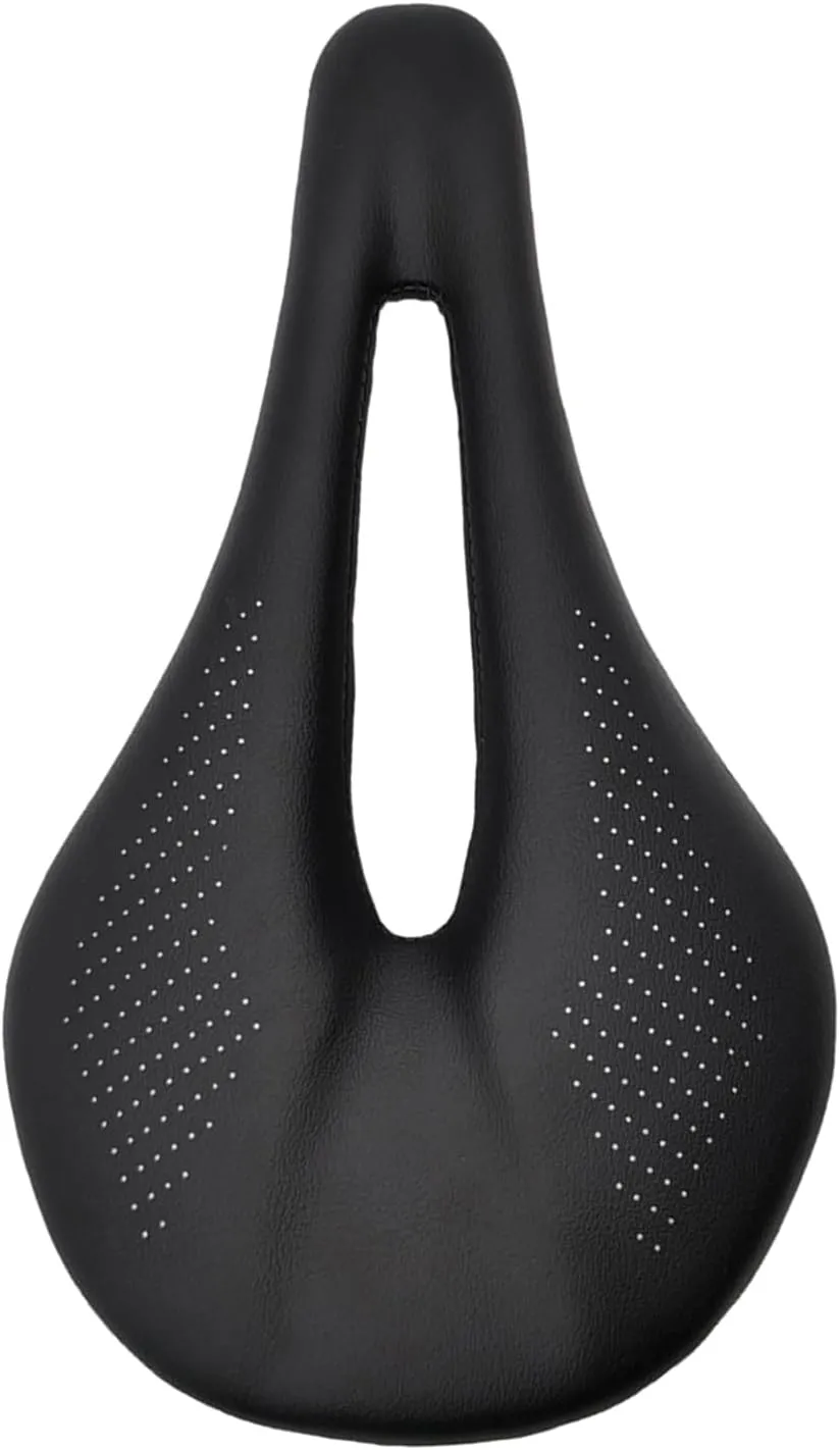Mountain Road Bike Seat Saddle Leather Carbon Fiber Bike Seat Shock Absorbing Bike Saddle for Road and Mountain Bike