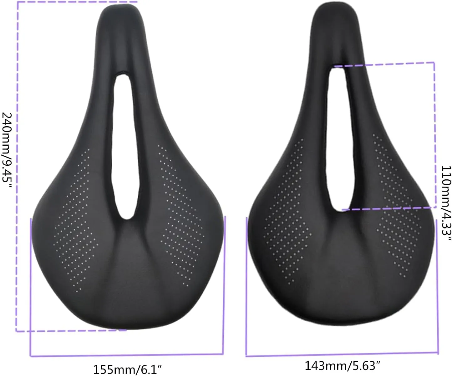 Mountain Road Bike Seat Saddle Leather Carbon Fiber Bike Seat Shock Absorbing Bike Saddle for Road and Mountain Bike