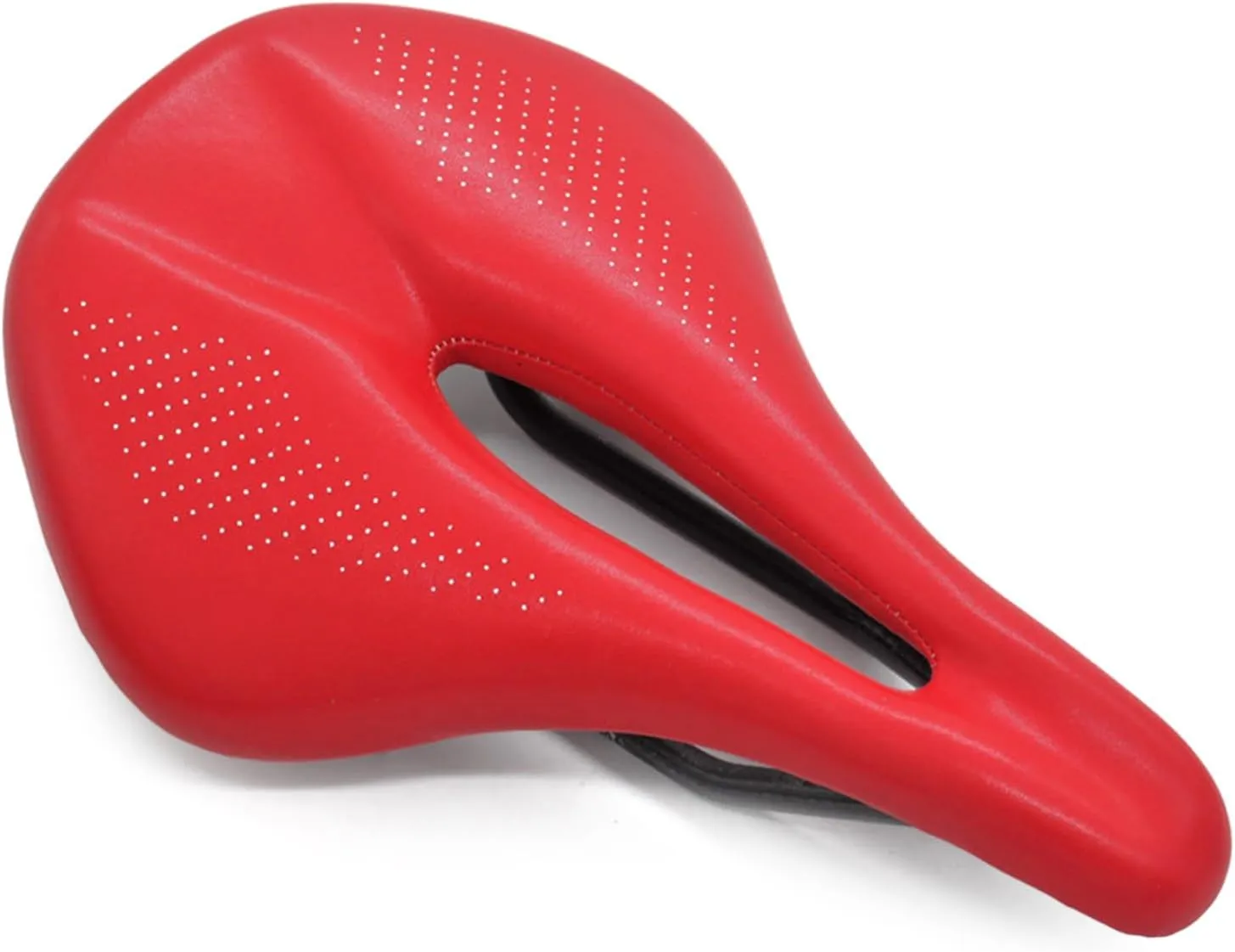 Mountain Road Bike Seat Saddle Leather Carbon Fiber Bike Seat Shock Absorbing Bike Saddle for Road and Mountain Bike
