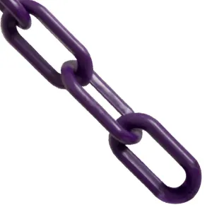 Mr. Chain Heavy-Duty Plastic Barrier Chain, Purple, 2-Inch Link Diameter, 50-Foot Length (51023-50)