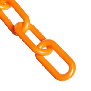Mr. Chain Plastic Barrier Chain, Safety Orange, 3/4-Inch Link, 25-Foot (00012-25)