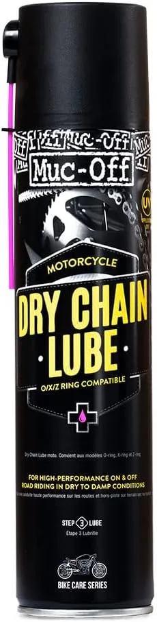 Muc-Off Dry Chain Lube - 13.5 fl oz Chain Wax for Dry Conditions - On & Off-Road Motorcycle Chain Oil