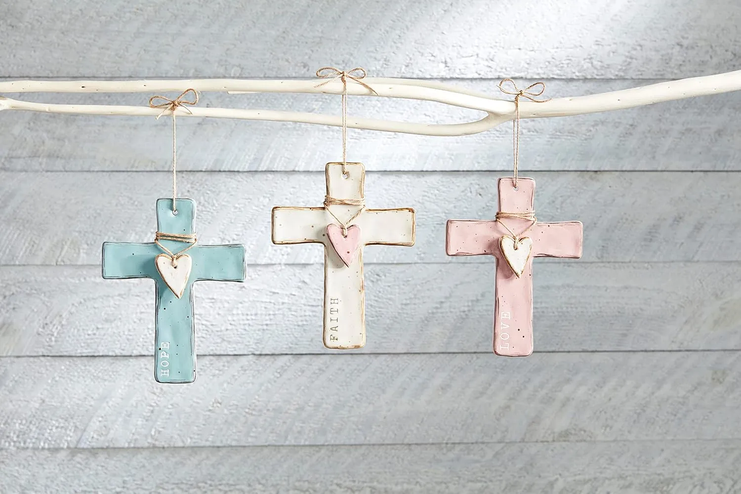Mud Pie Heart Crosses, 5 1/2" x 5", Hope