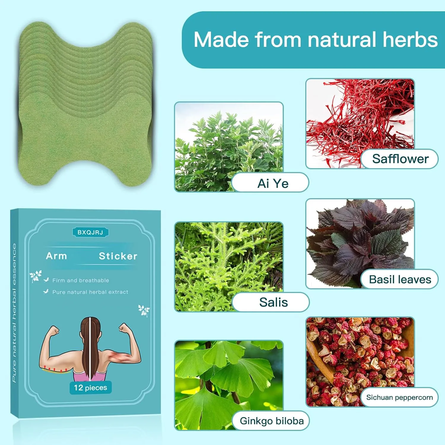 Mugwort Patch - Natural Herbal Patch for Women and Men (12)