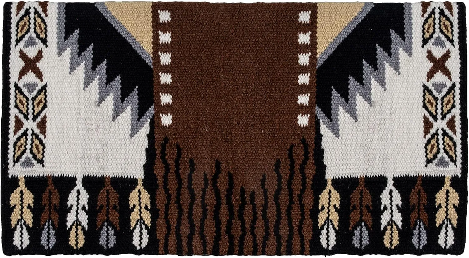 Mustang Good Medicine Reining Glory Show Saddle Blanket Brown and Black 38in x34in