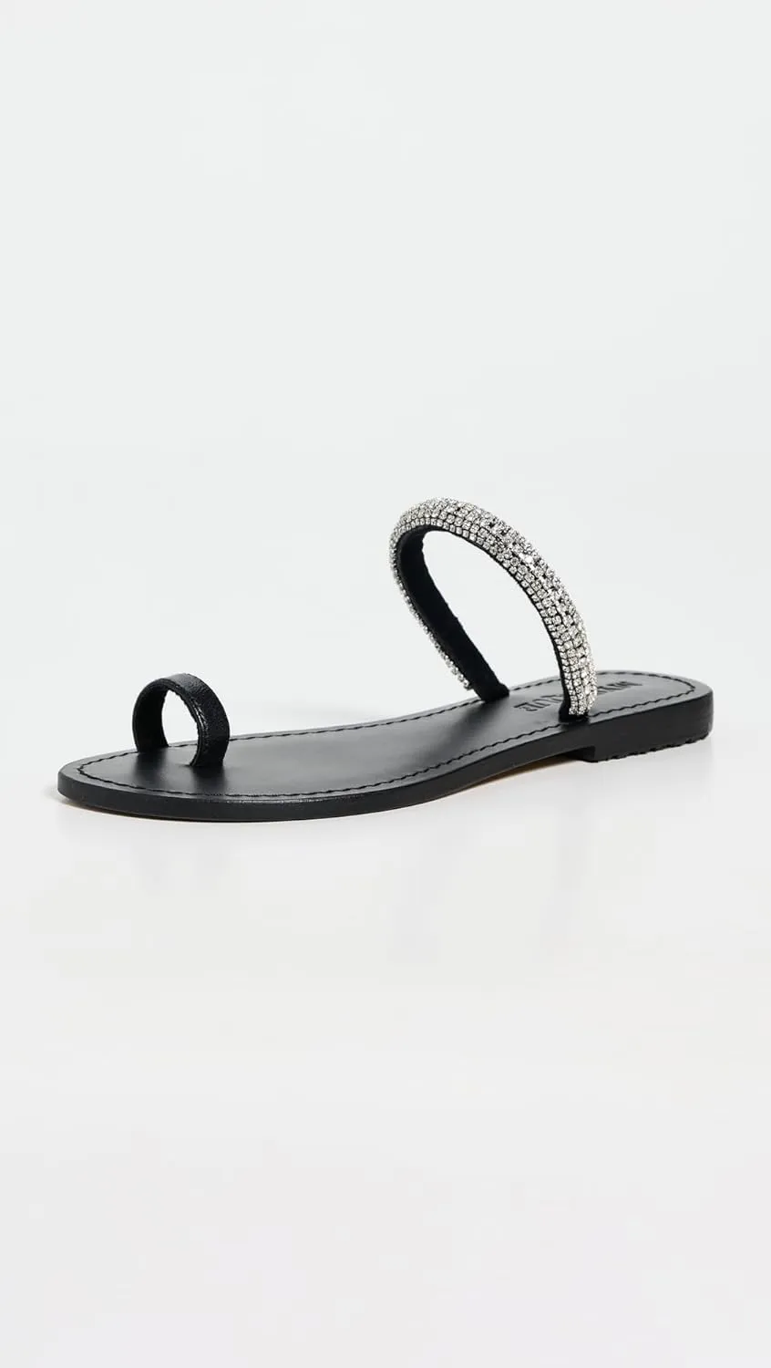 Mystique Women's Embellished Toe Ring Sandals