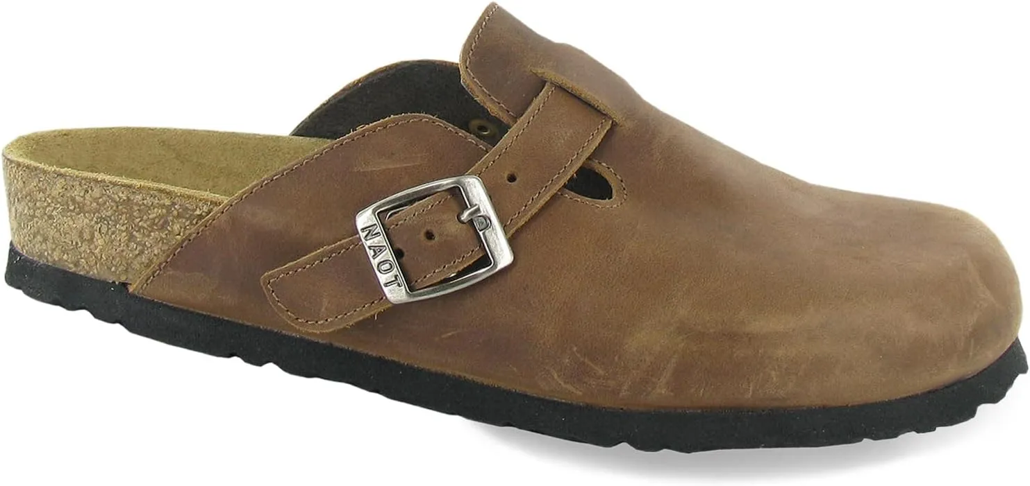 NAOT Women's Spring Clog Saddle Brown Leather 40