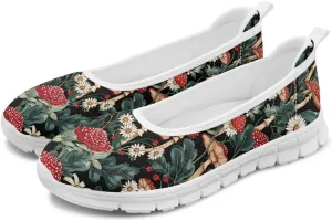 Natural Plant Womens Walking Shoes Slip On Shoes Sneakers Casual Athletic Running Lightweight Breathable