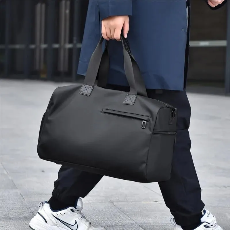 New Large Capacity Yoga Gym Bag Waterproof Women Swimming Outdoor Sports Bags Multifunction Hand Travel Duffle(Gray)