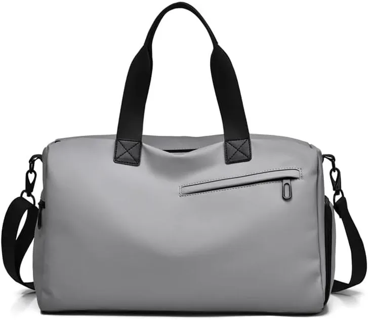 New Large Capacity Yoga Gym Bag Waterproof Women Swimming Outdoor Sports Bags Multifunction Hand Travel Duffle(Gray)