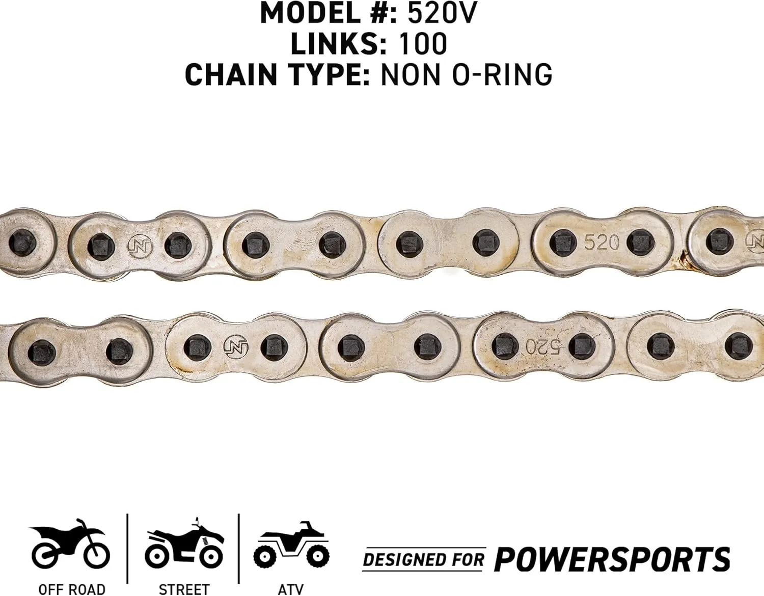 NICHE 520 Drive Chain 100 Links Standard Non O-Ring with Connecting Master Link