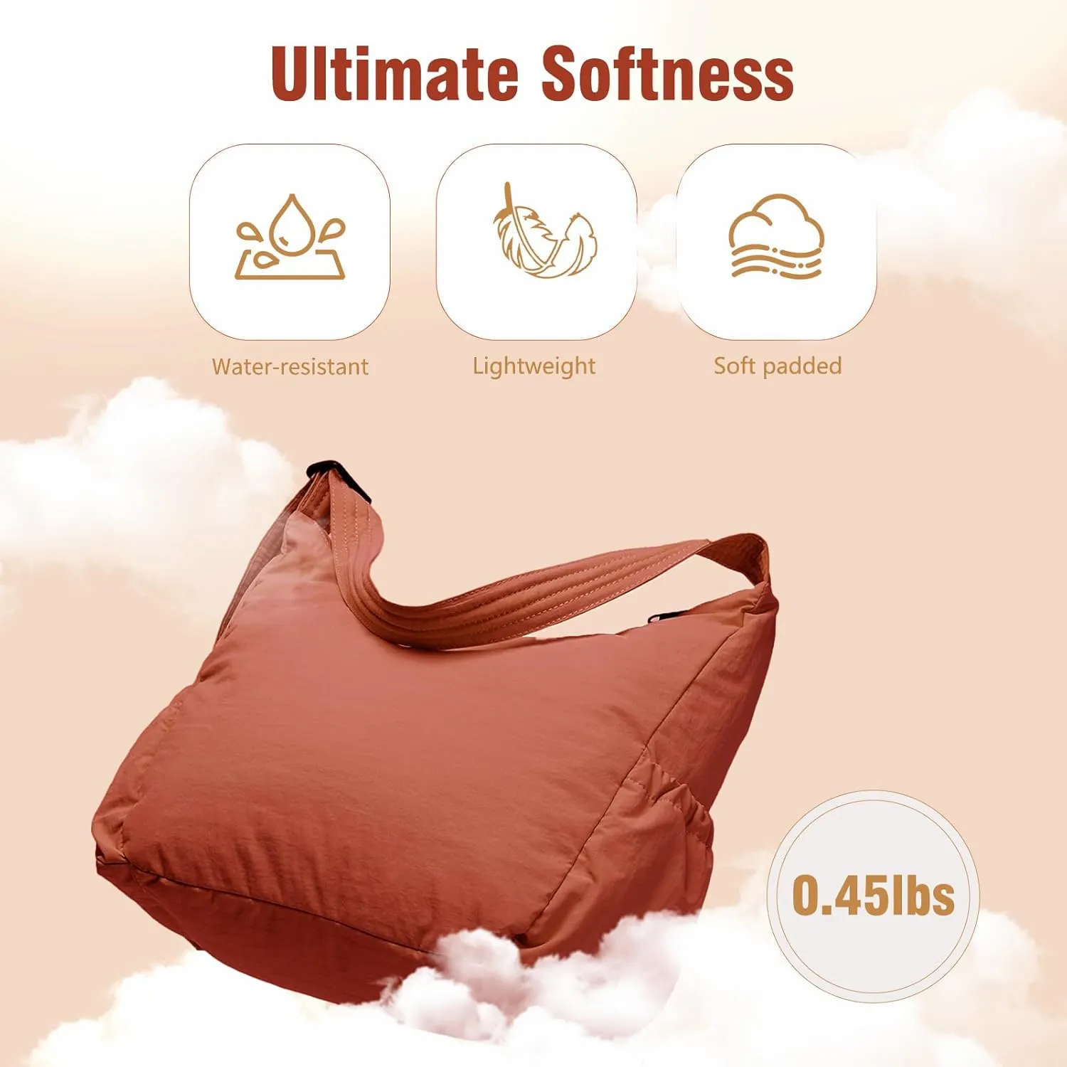 Nylon Hobo Crossbody Bags Lightweight Shoulder Bag Casual Work Travel Handbags 2025 Trendy with Adjustable Quilted Strap