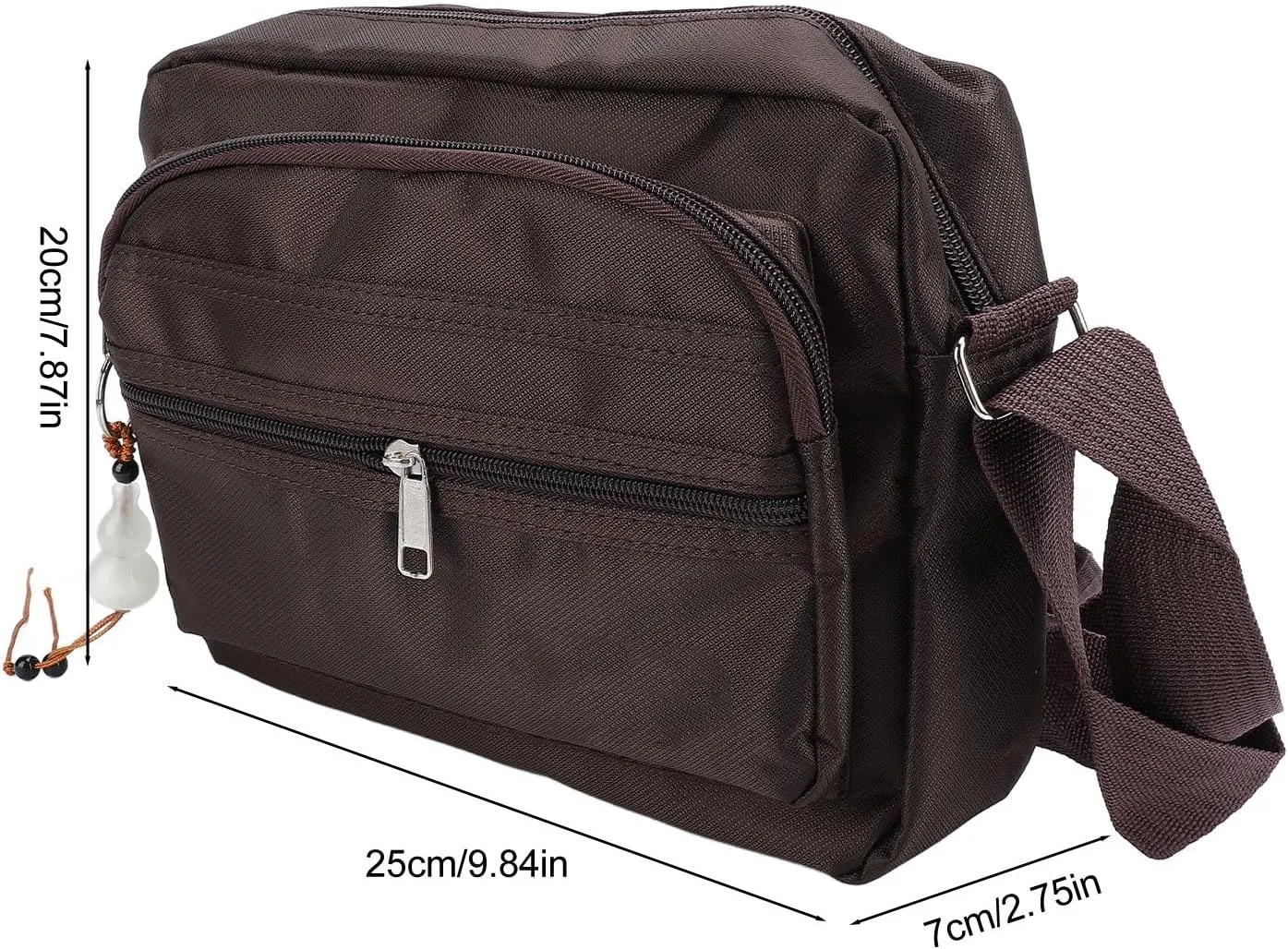 Nylon Messenger Bag, Breathable Lightweight Casual Shoulder Backpack Sling Bag for Daily Carry
