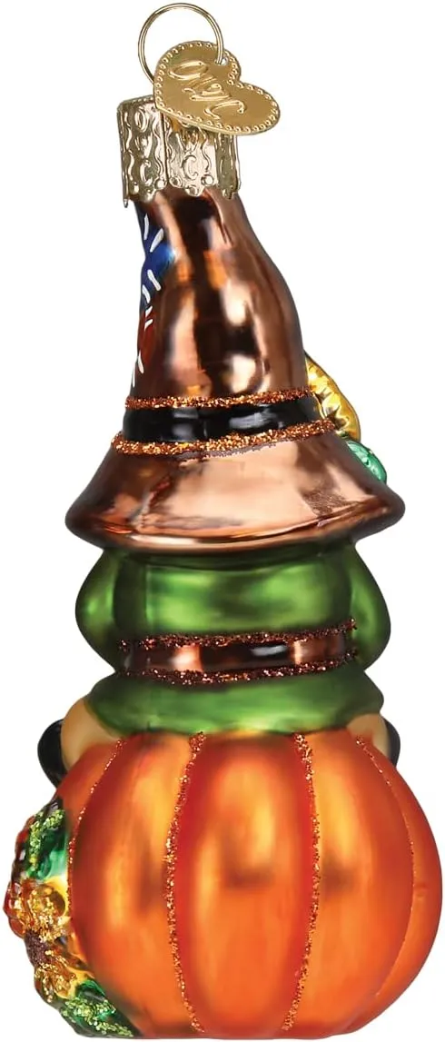 Old World Christmas Fall Harvest Gnome Glass Blown Ornament for Christmas Tree