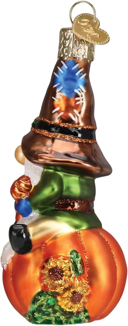 Old World Christmas Fall Harvest Gnome Glass Blown Ornament for Christmas Tree