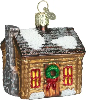 Old World Christmas Home Gifts Glass Blown Ornaments for Christmas Tree Log Cabin