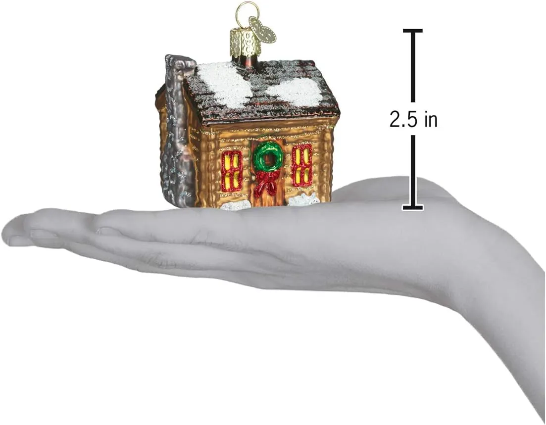 Old World Christmas Home Gifts Glass Blown Ornaments for Christmas Tree Log Cabin
