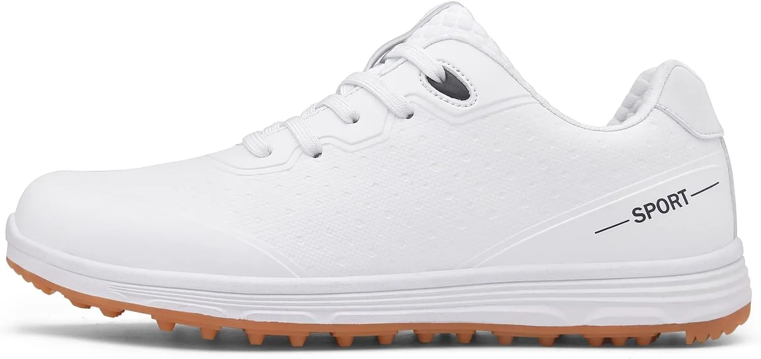 ONAIC Golf Shoes Womens Wide Fitting Casual Waterproof Sneakers Breathable Spikeless Trainers Big Size