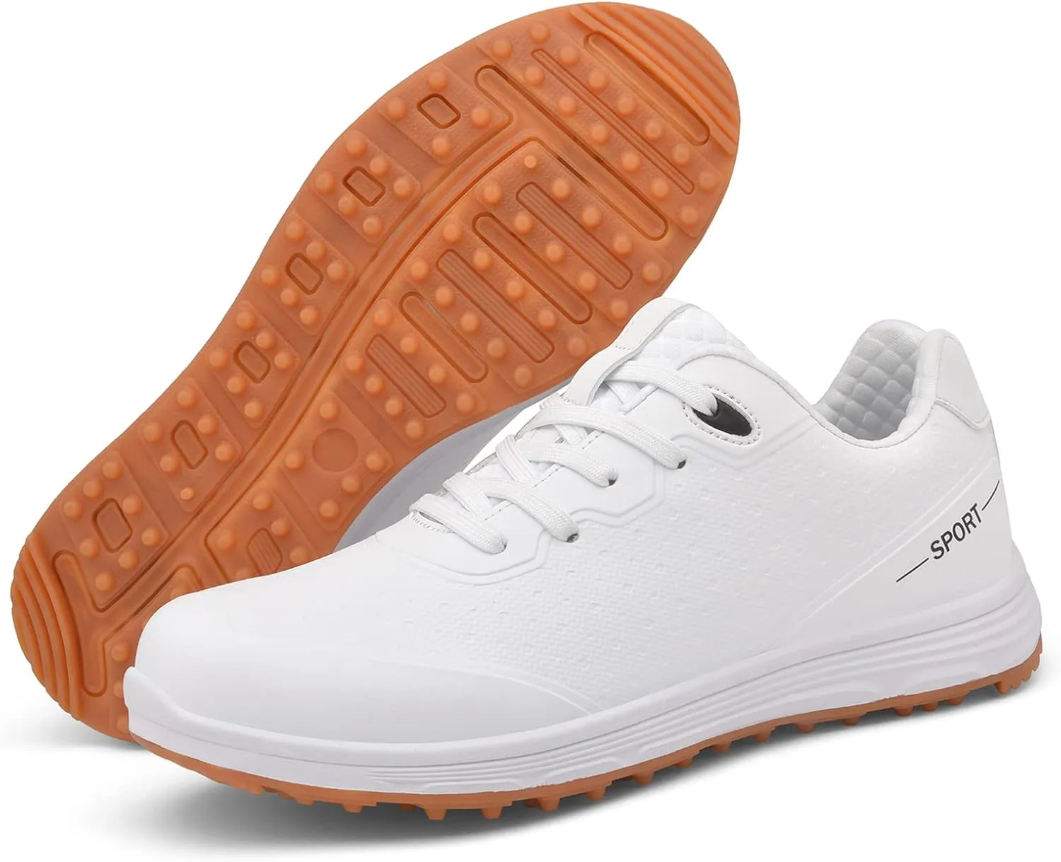 ONAIC Golf Shoes Womens Wide Fitting Casual Waterproof Sneakers Breathable Spikeless Trainers Big Size