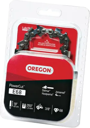 Oregon E68 PowerCut 18-Inch Chainsaw Chain, Fits Dolmar, Husqvarna, Jonsered