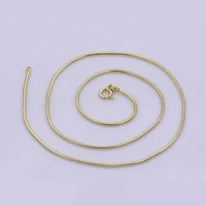 OS 1.5mm Snake Herringbone 18 Inch Layering Chain Necklace W. Spring Ring | WA-398 Clearance Pricing