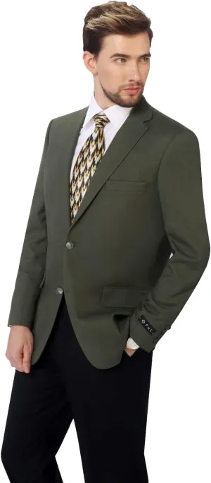 P&L Men's Casual Lightweight Regular Fit Solid Sport Coat Suit Blazer