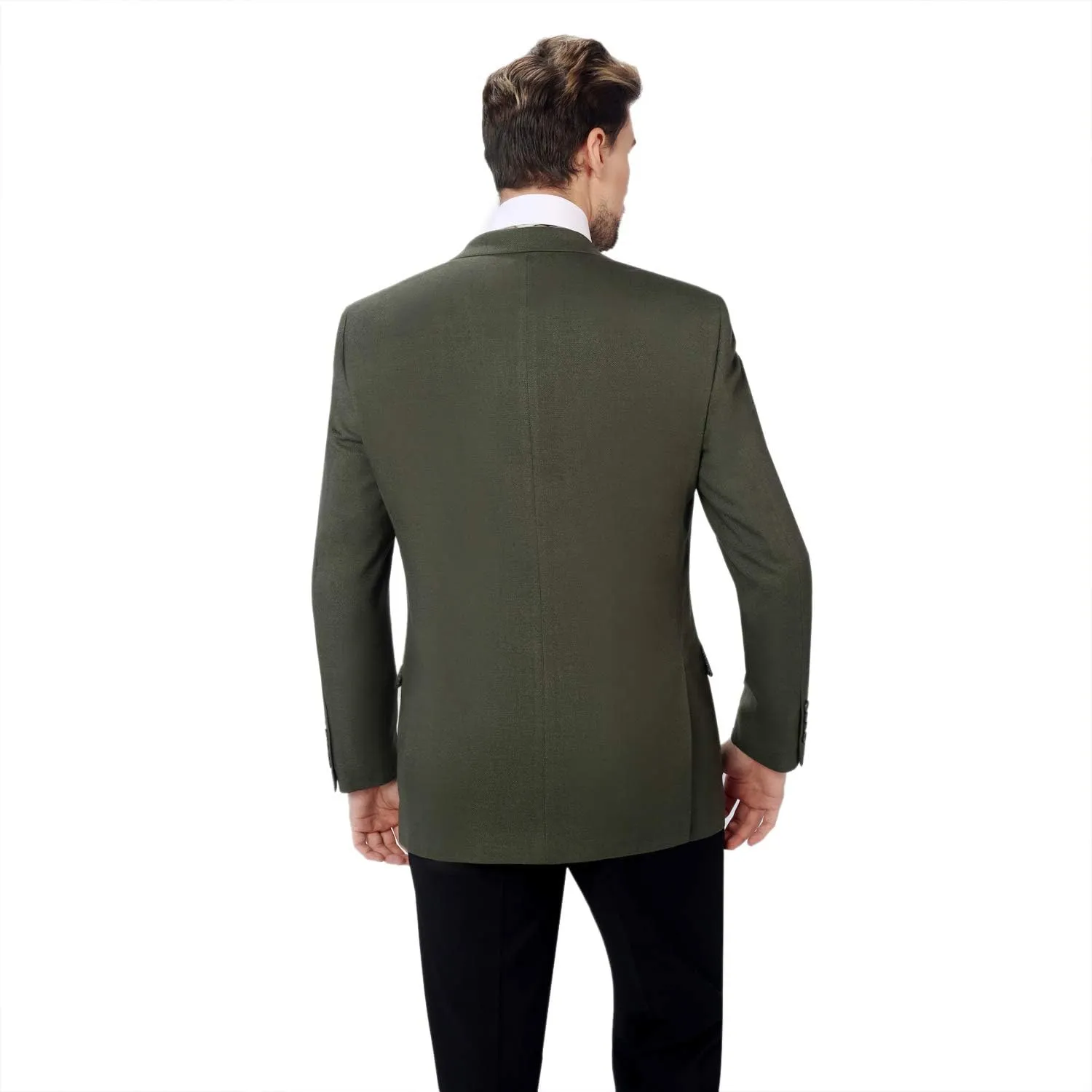 P&L Men's Casual Lightweight Regular Fit Solid Sport Coat Suit Blazer
