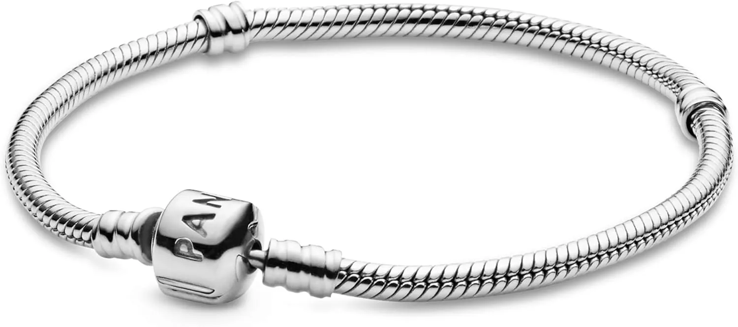 Pandora Moments Barrel Clasp Snake Chain Bracelet - Gold Bracelet for Women - 14K Gold - With Gift Box