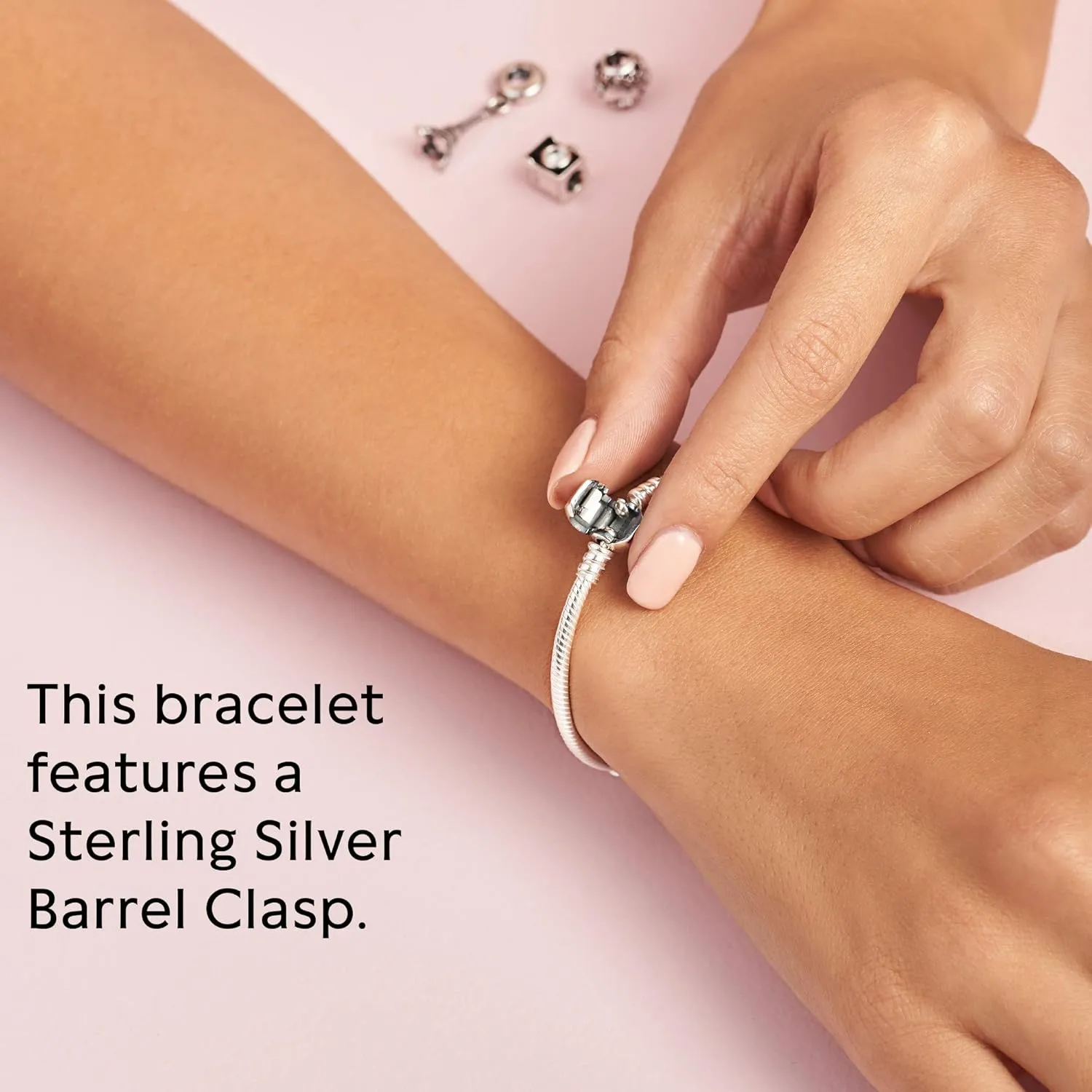 Pandora Moments Barrel Clasp Snake Chain Bracelet - Gold Bracelet for Women - 14K Gold - With Gift Box
