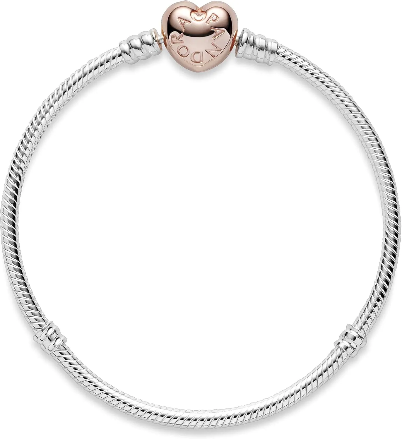 Pandora Moments Heart Clasp Snake Chain Bracelet