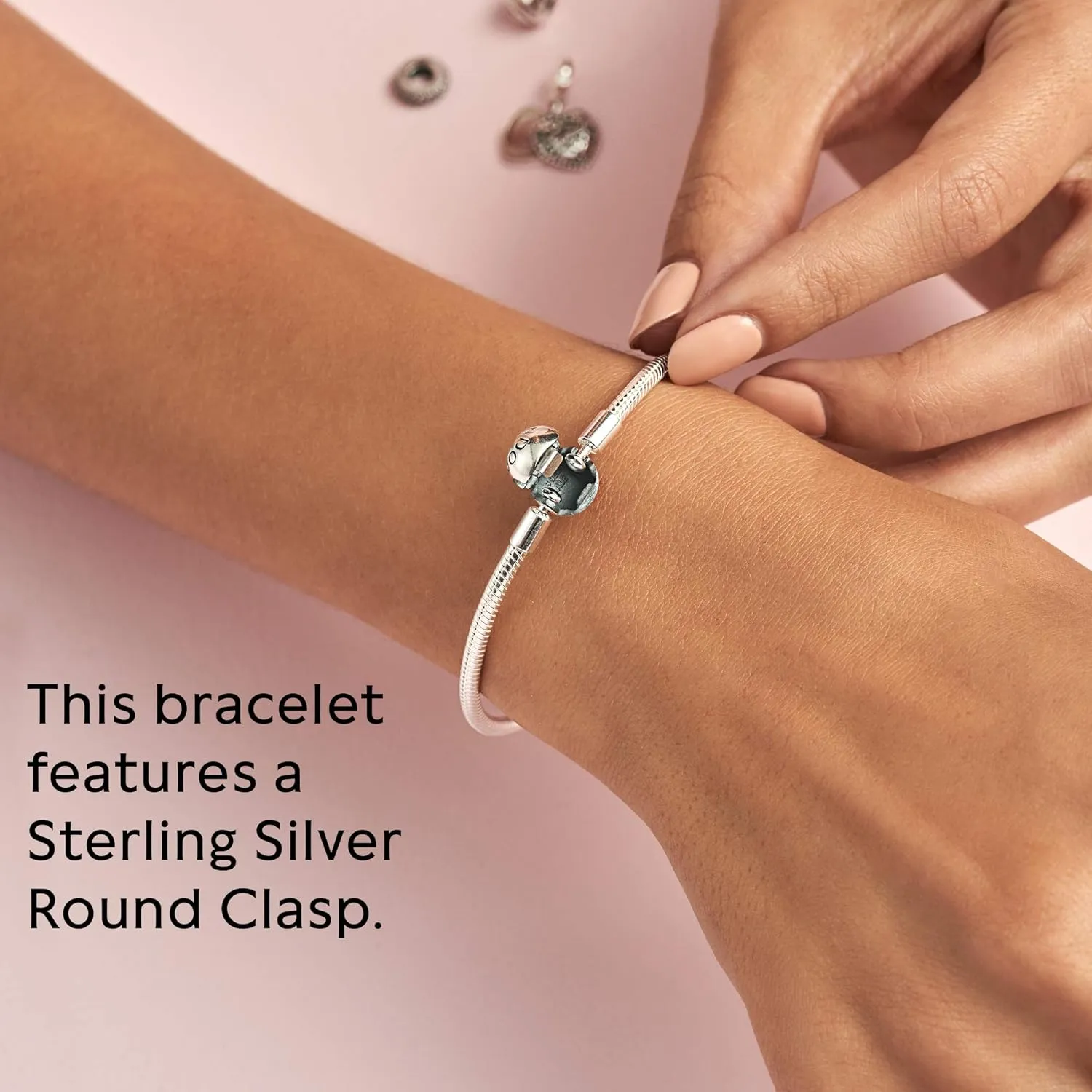 Pandora Moments Snake Chain Bracelet - Compatible Moments Charms - Bracelet for Women - Gift for Her - With Gift Box