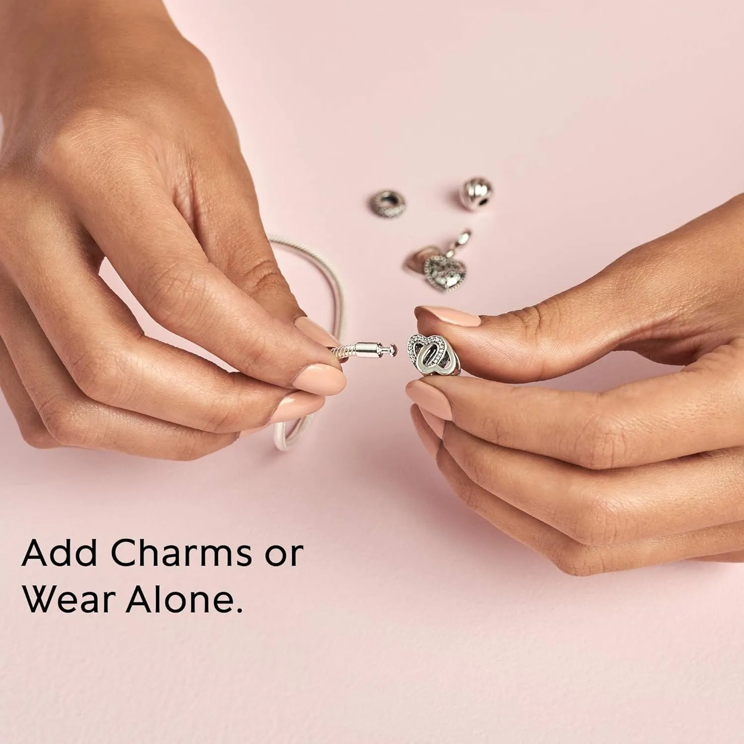 Pandora Moments Snake Chain Bracelet - Compatible Moments Charms - Bracelet for Women - Gift for Her - With Gift Box