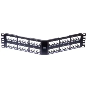 Panduit CPA48BLY Angled 48-Port Patch Panel, Black