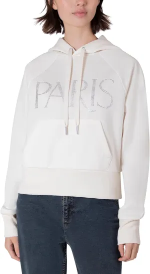 Paris Hilton Women's Sporty Embellished Sweatshirt Hoodie
