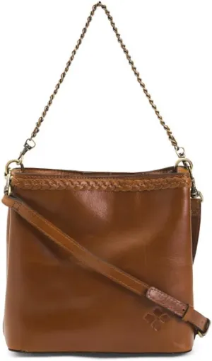 Patricia Nash Leather Ledra Bucket Crossbody Bag