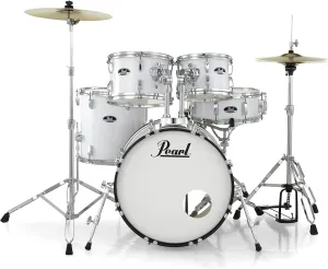 Pearl Roadshow Drum Set 5-Piece Complete Kit with Cymbals and Stands Pure White (RS505C/C33)