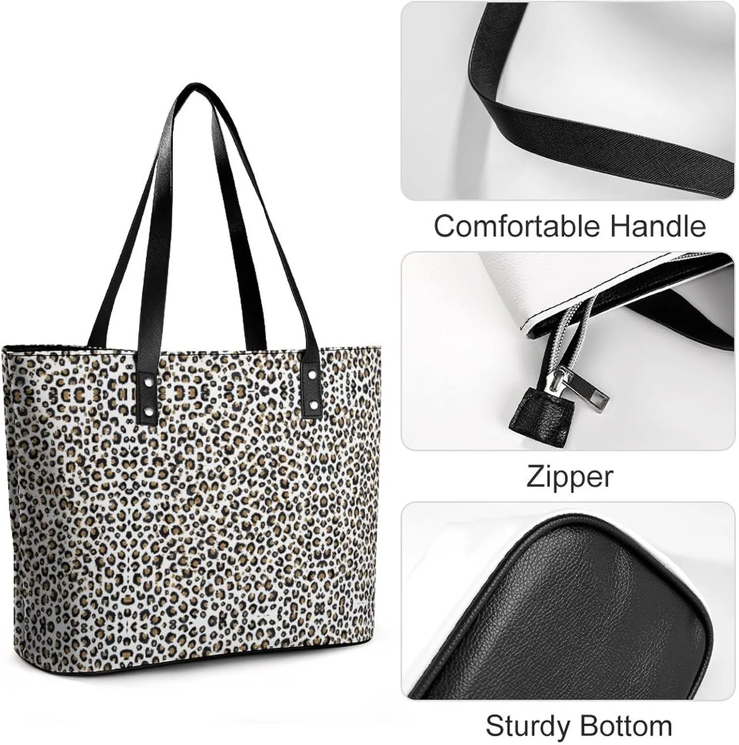 Penguin Bird Large Capacity Portable Leather Handbag
