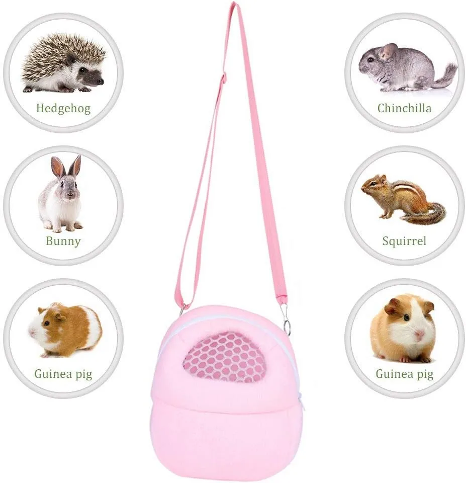 Pet Dog Carrier Bags,Portable African Hedgehog Hamster Breathable Bags,Handbags,Puppy Cat Travel Backpack(S Size:17x12cm/6.7x4.7inch)