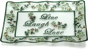 Pfaltzgraff Winterberry Live Laugh Love Hand-Painted Platter (17-1/4-Inch)