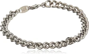 Phiten Titanium Chain Bracelet – Corrosion-Resistant, Lightweight, Pure Premium Grade for Sports, Gym, and Athletics for Men and Women, Silver