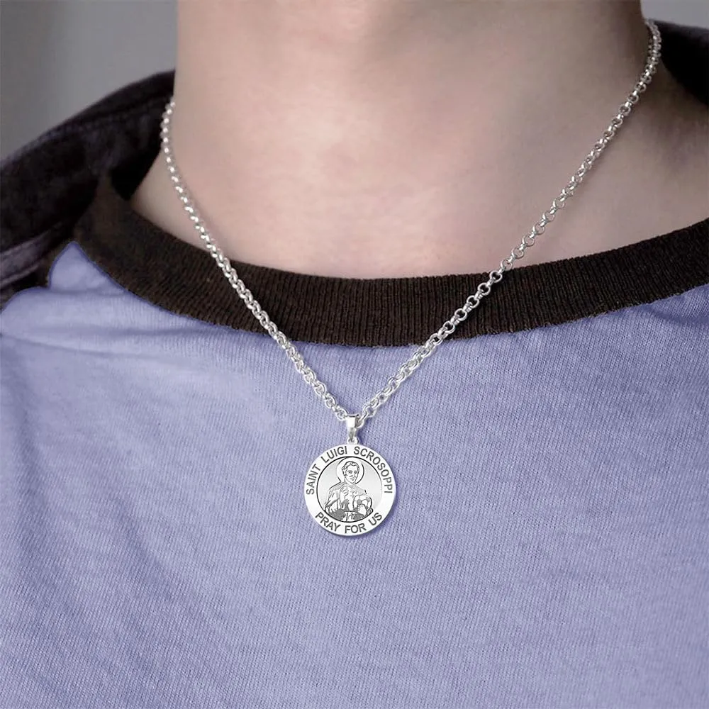 PicturesOnGold.com Saint Luigi Scrosoppi Religious Medal In Sterling Silver and 10K, or 14K Gold - 2/3 Inch, 3/4 Inch, 1 Inch
