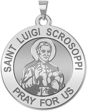 PicturesOnGold.com Saint Luigi Scrosoppi Religious Medal In Sterling Silver and 10K, or 14K Gold - 2/3 Inch, 3/4 Inch, 1 Inch