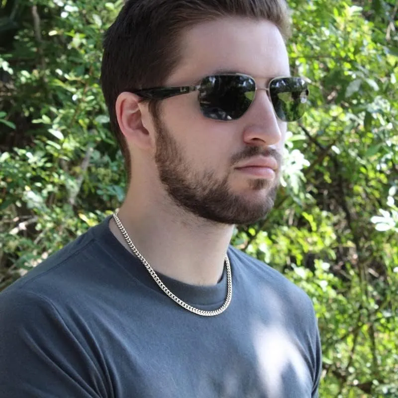 Pilot Son Necklace Cuban Chain Silver - Sometimes It's Hard To Find - Appreciation Captain Aviator Aircraft Graduation From Mom