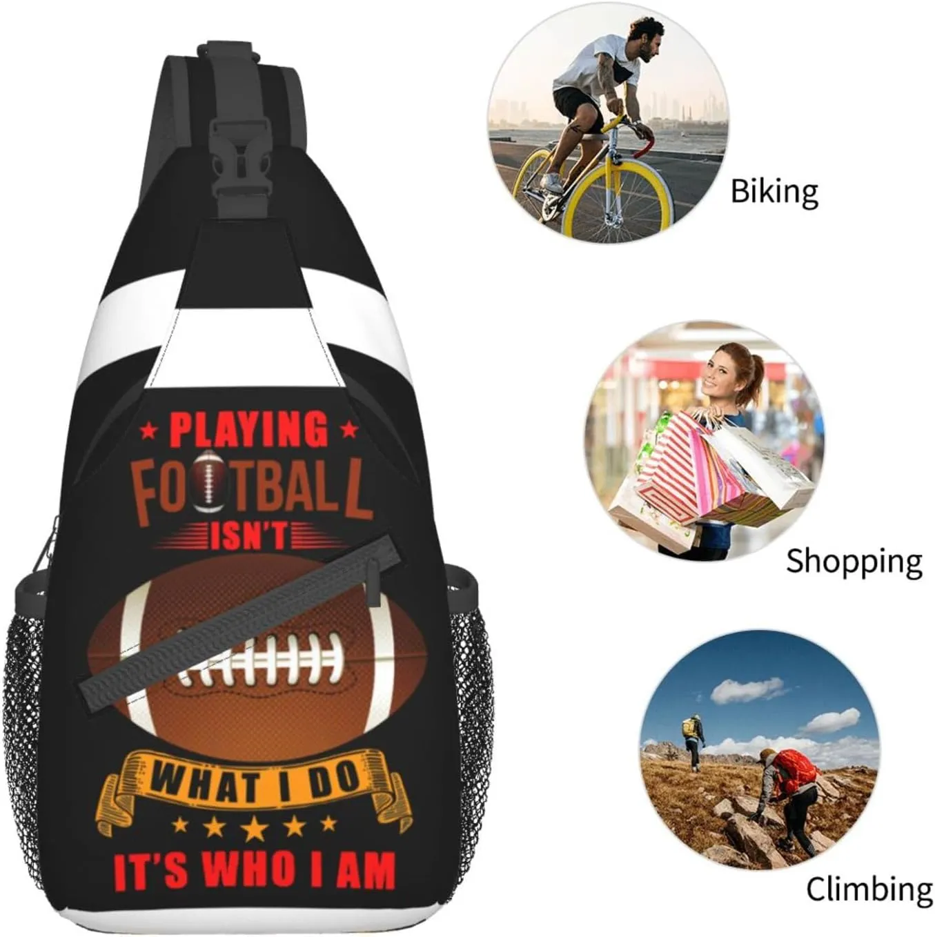 Pink Marble Sling Bag Unisex Crossbody Backpack Travel Hiking Casual Chest Bags Lightweight Fashion Chest Daypack