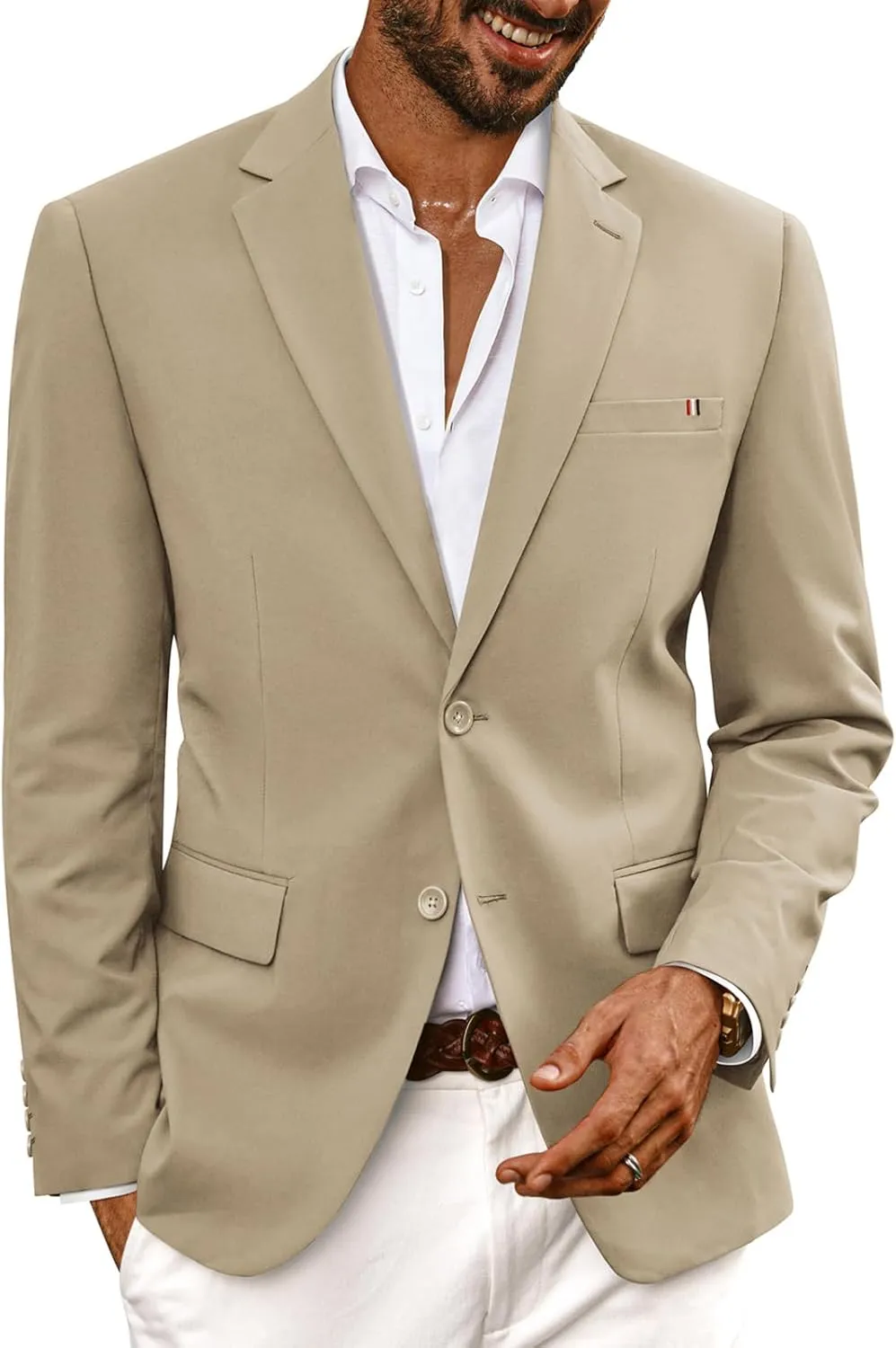 PJ PAUL JONES Mens Casual Sport Coats Two Buttons Lightweight Business Sport Blazer