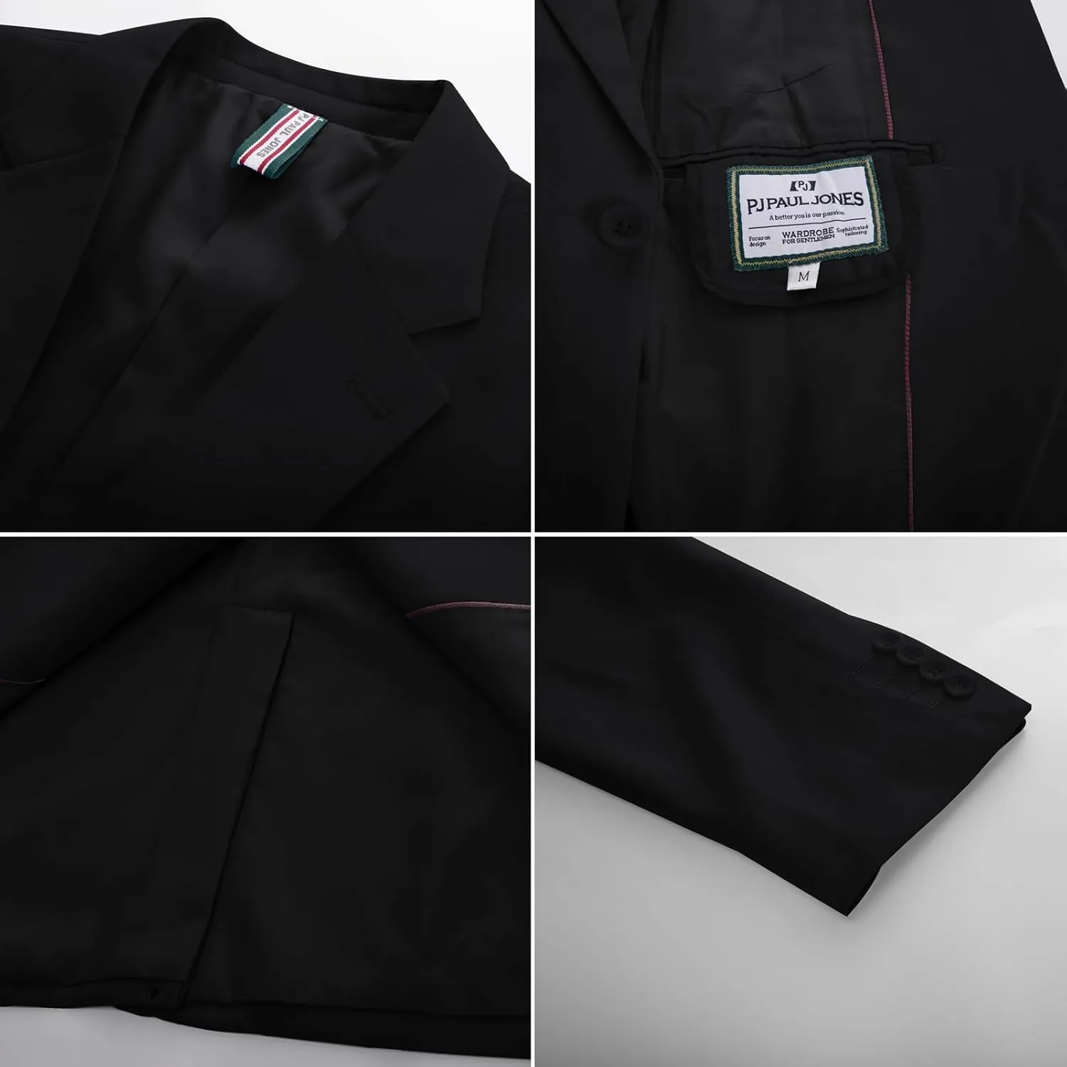 PJ PAUL JONES Men's Lightweight Sport Coat Casual One Button Blazer Breathable Sportcoat