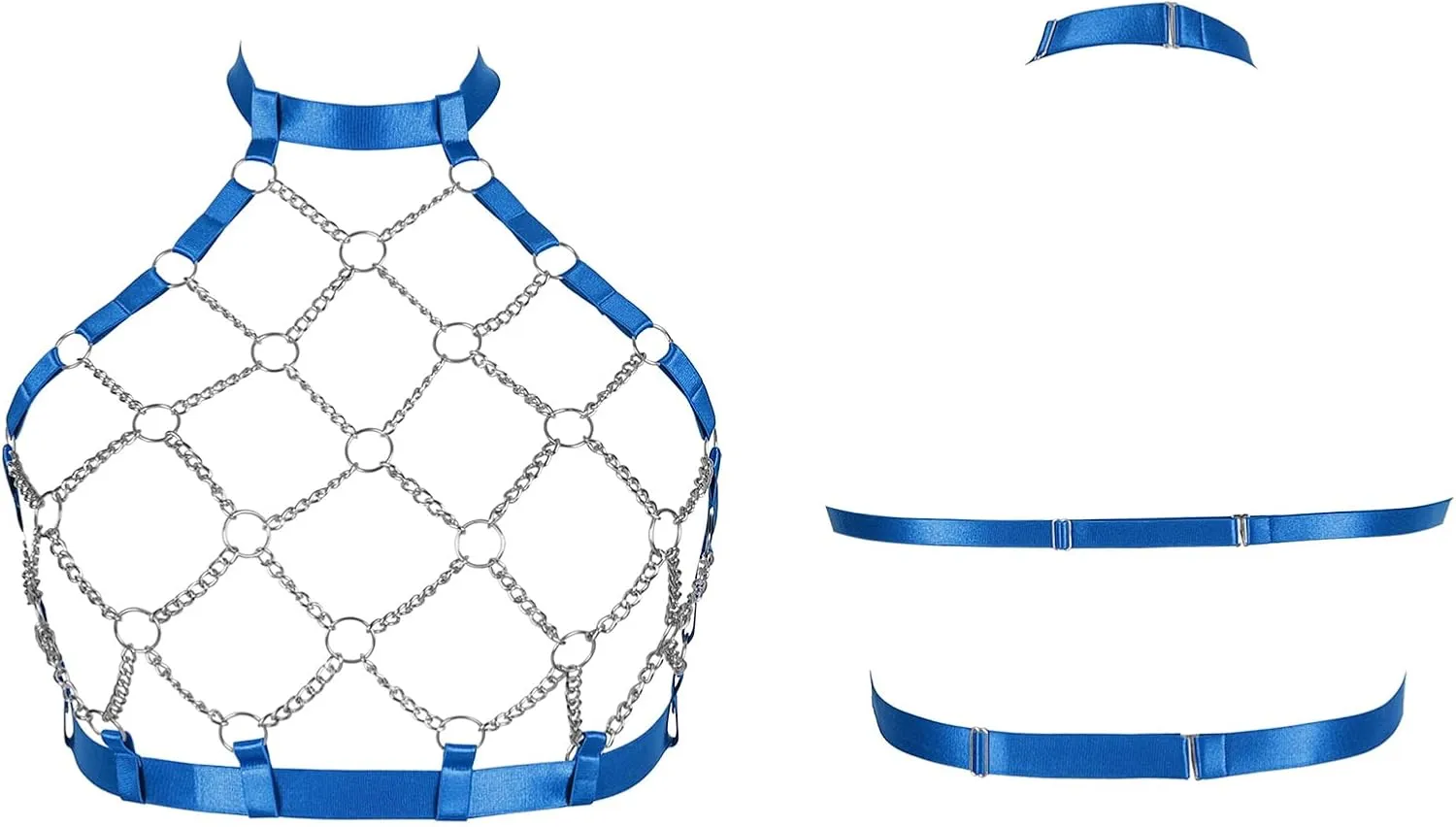 Plus size Large size Bra Body chain gothic harness for women Plump Lingerie cage Punk Festival Rave belt Halloween