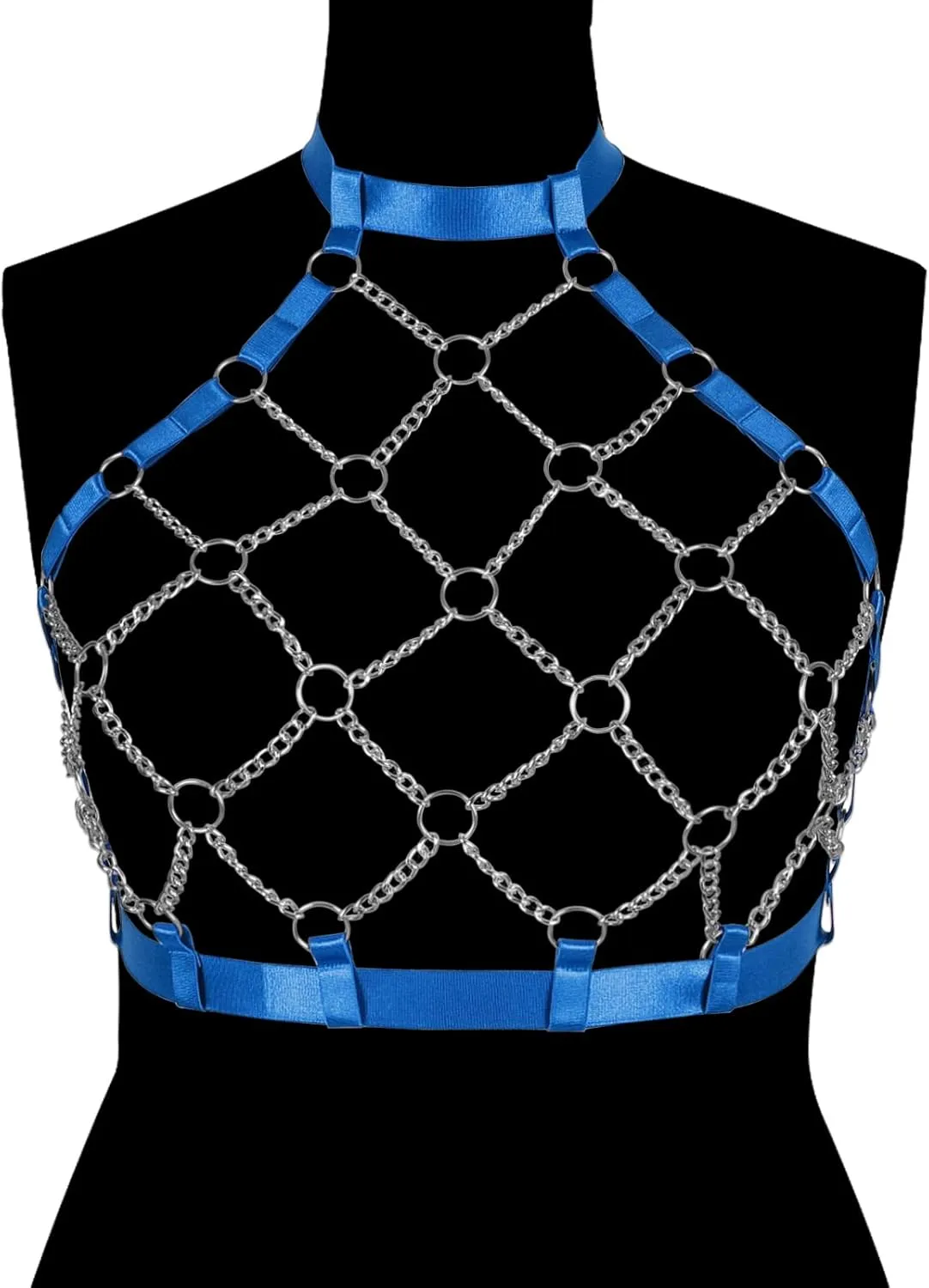 Plus size Large size Bra Body chain gothic harness for women Plump Lingerie cage Punk Festival Rave belt Halloween